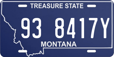 MT license plate 938417Y