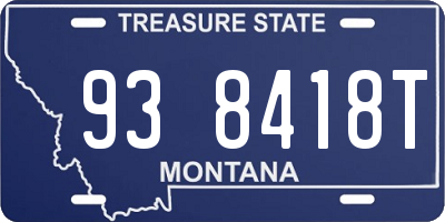 MT license plate 938418T