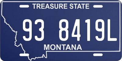 MT license plate 938419L
