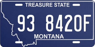 MT license plate 938420F