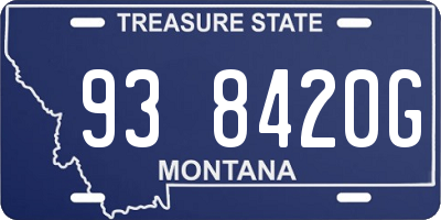 MT license plate 938420G