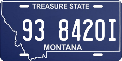 MT license plate 938420I