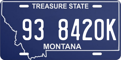 MT license plate 938420K