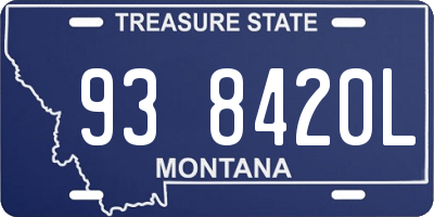 MT license plate 938420L