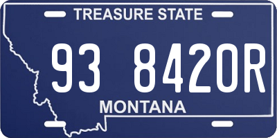 MT license plate 938420R