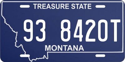 MT license plate 938420T