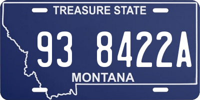 MT license plate 938422A