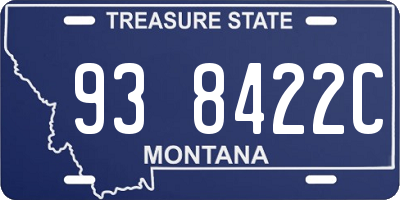 MT license plate 938422C