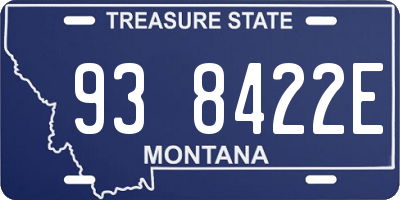 MT license plate 938422E