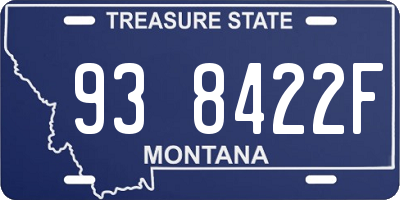 MT license plate 938422F