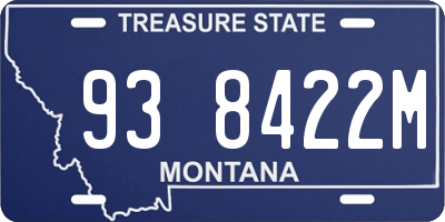 MT license plate 938422M