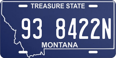 MT license plate 938422N