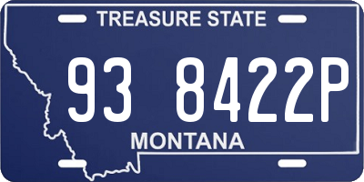 MT license plate 938422P