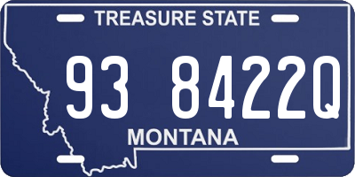 MT license plate 938422Q