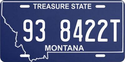 MT license plate 938422T
