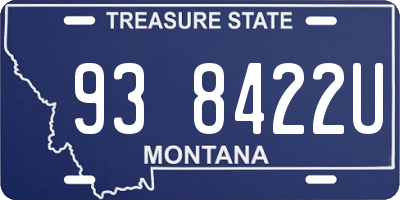 MT license plate 938422U