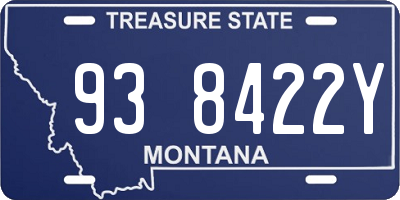 MT license plate 938422Y