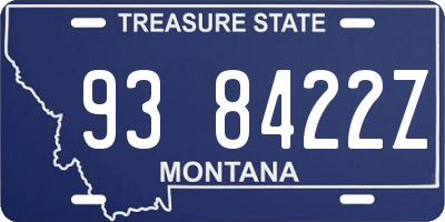 MT license plate 938422Z