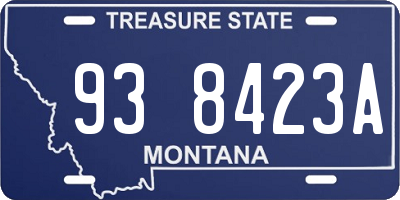 MT license plate 938423A