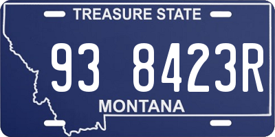 MT license plate 938423R