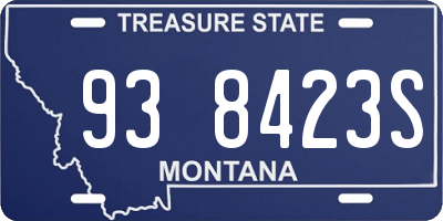 MT license plate 938423S