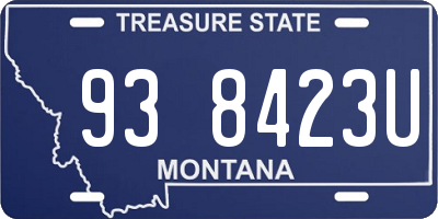 MT license plate 938423U