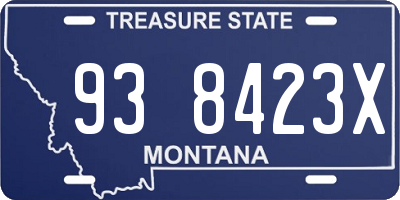 MT license plate 938423X