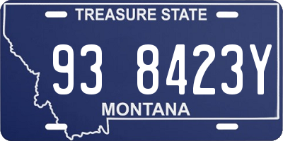 MT license plate 938423Y