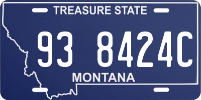 MT license plate 938424C