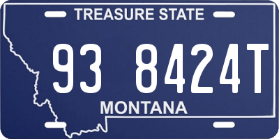 MT license plate 938424T