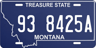 MT license plate 938425A