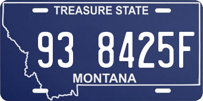MT license plate 938425F