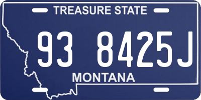 MT license plate 938425J