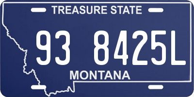MT license plate 938425L