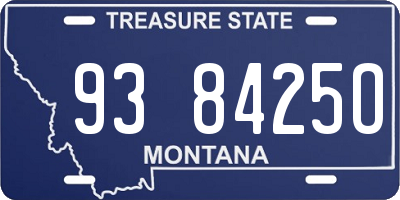 MT license plate 938425O
