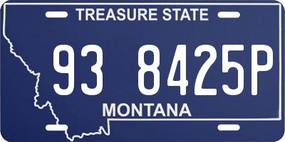 MT license plate 938425P