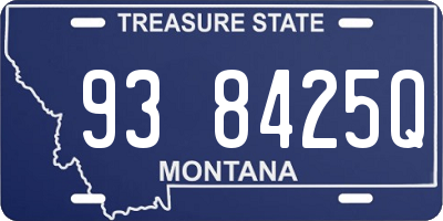 MT license plate 938425Q