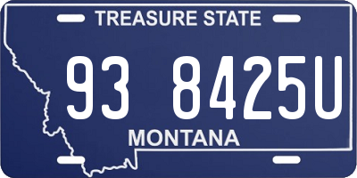 MT license plate 938425U