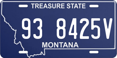 MT license plate 938425V