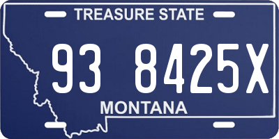 MT license plate 938425X