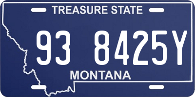 MT license plate 938425Y
