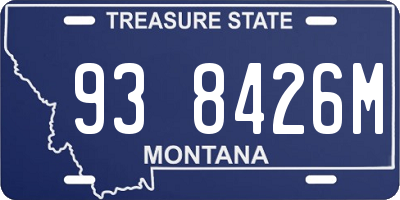 MT license plate 938426M