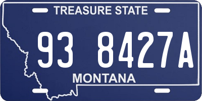 MT license plate 938427A