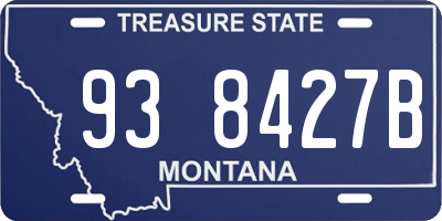 MT license plate 938427B