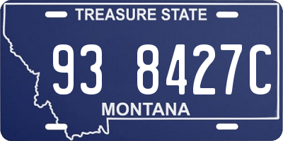 MT license plate 938427C