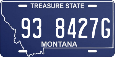 MT license plate 938427G
