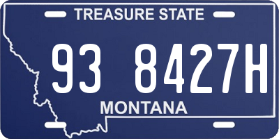 MT license plate 938427H