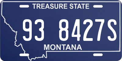 MT license plate 938427S