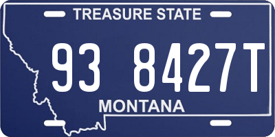 MT license plate 938427T