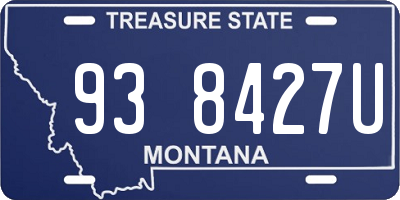 MT license plate 938427U